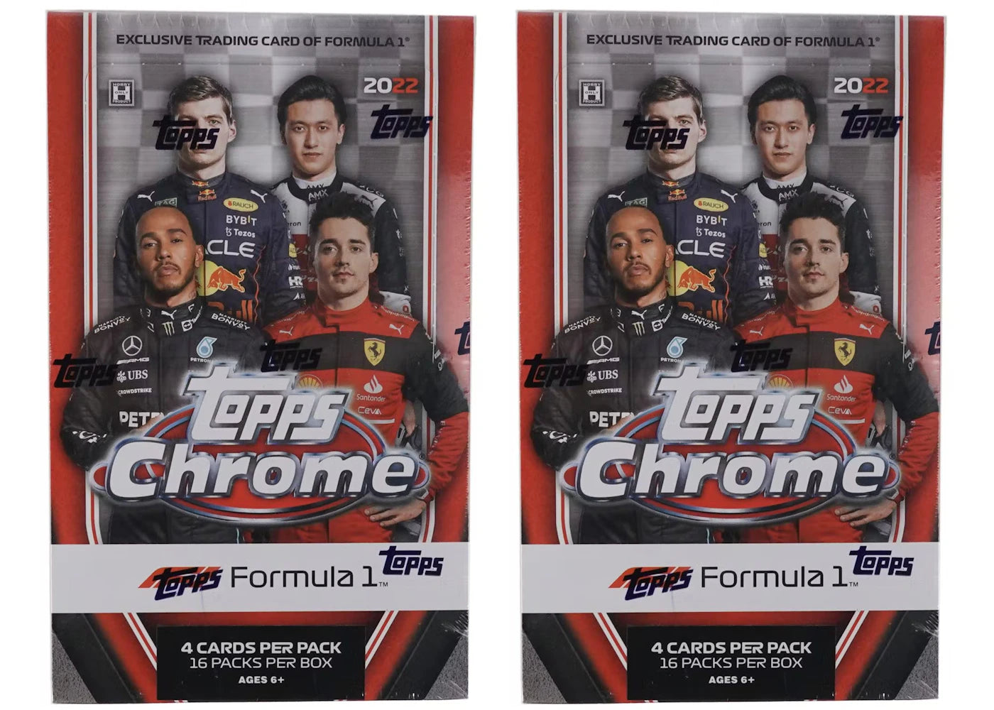 2022 Topps Chrome Formula 1 Racing Hobby Lite Box (16 Packs) 2x Lot