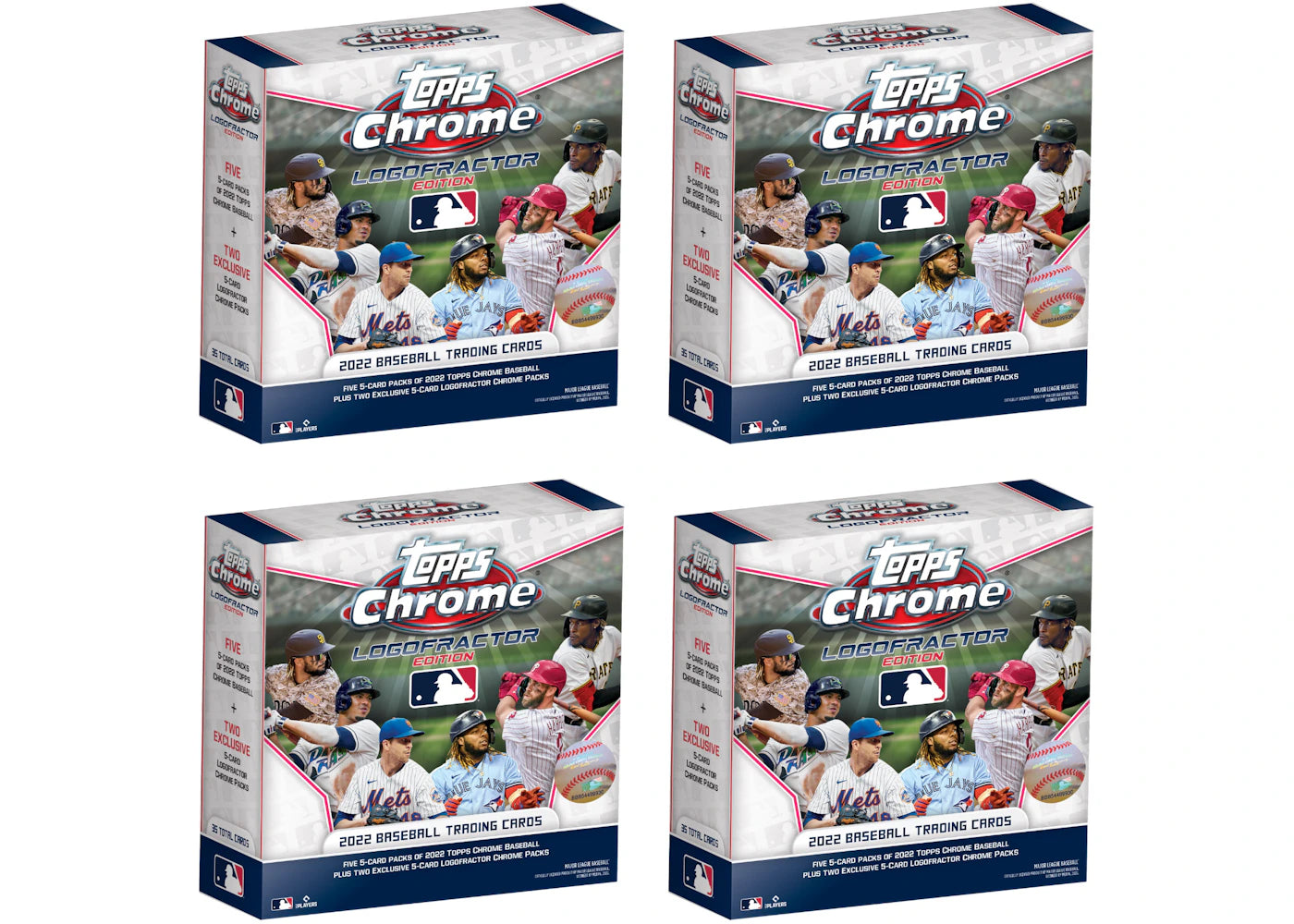 2022 Topps Chrome Logofractor Edition Baseball Box 4x Lot