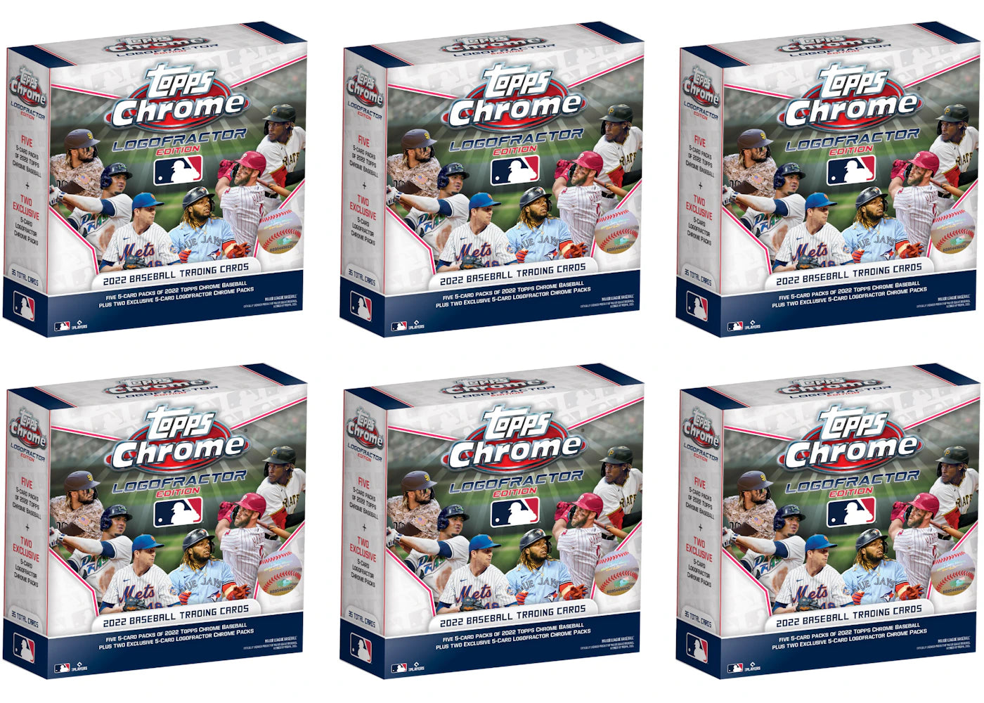 2022 Topps Chrome Logofractor Edition Baseball Box 6x Lot