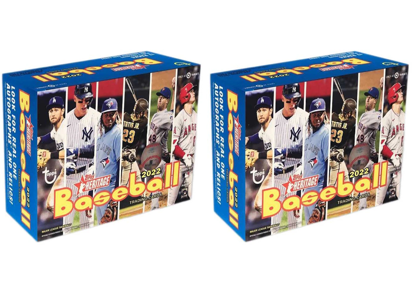 2022 Topps Heritage Baseball Target Mega Box (17 Packs) 2x Lot
