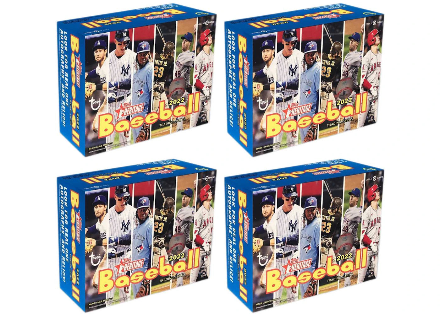 2022 Topps Heritage Baseball Target Mega Box (17 Packs) 4x Lot