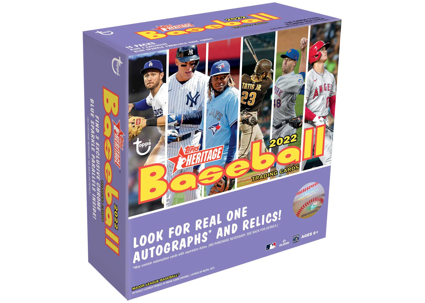 2022 Topps Heritage Baseball Walmart Mega Box (15 Packs)