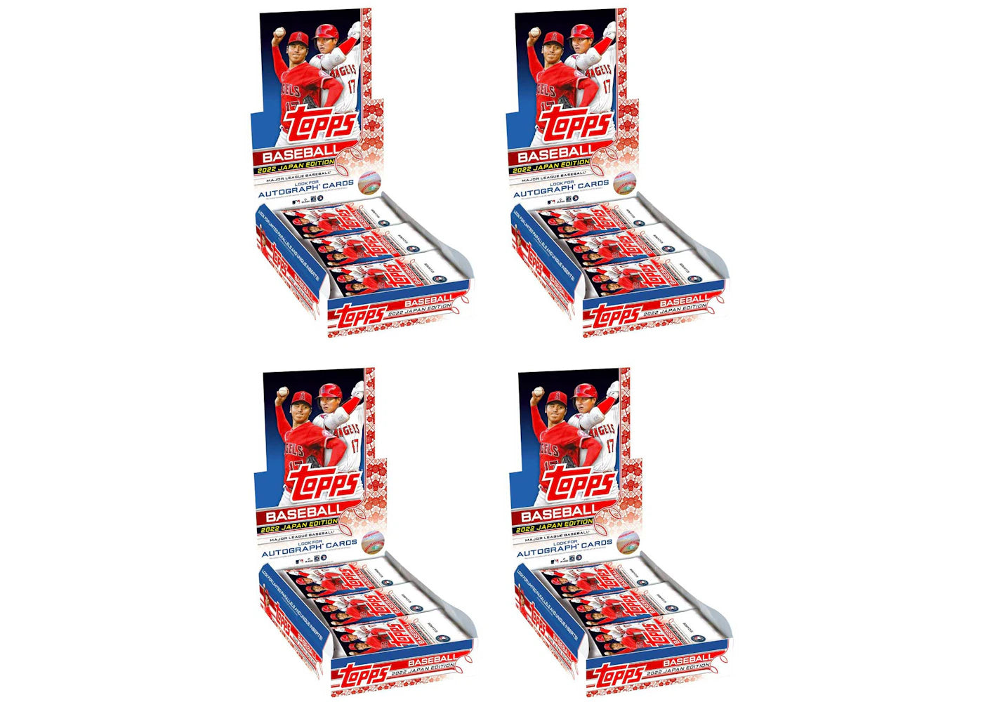 2022 Topps Japan Edition Baseball Hobby Box 4x Lot