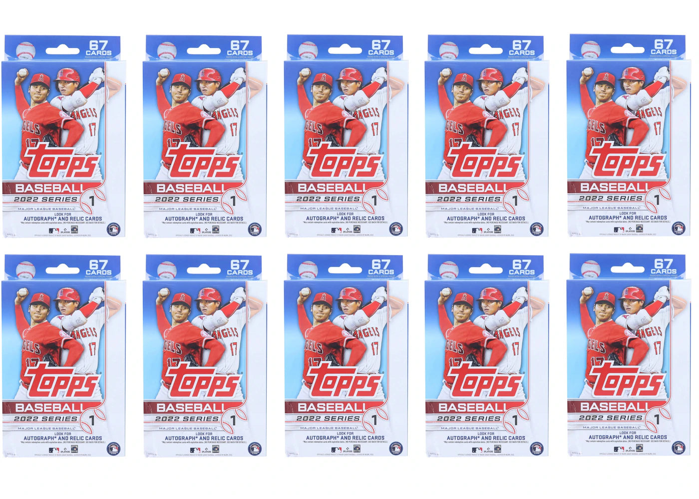 2022 Topps Series 1 Baseball Hanger Box 10x Lot