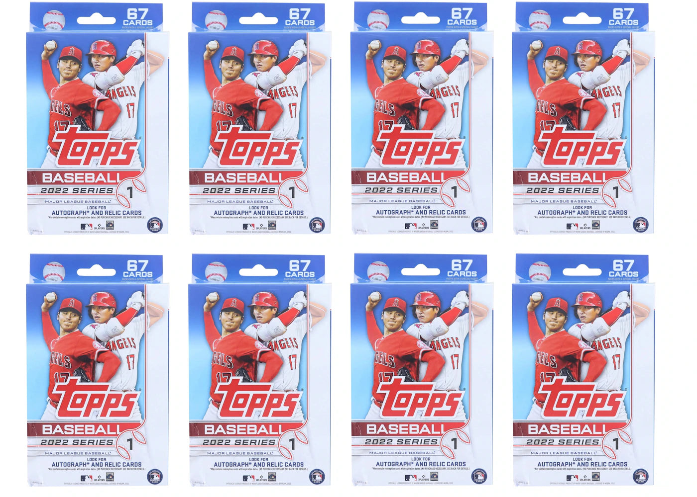 2022 Topps Series 1 Baseball Hanger Box 8x Lot