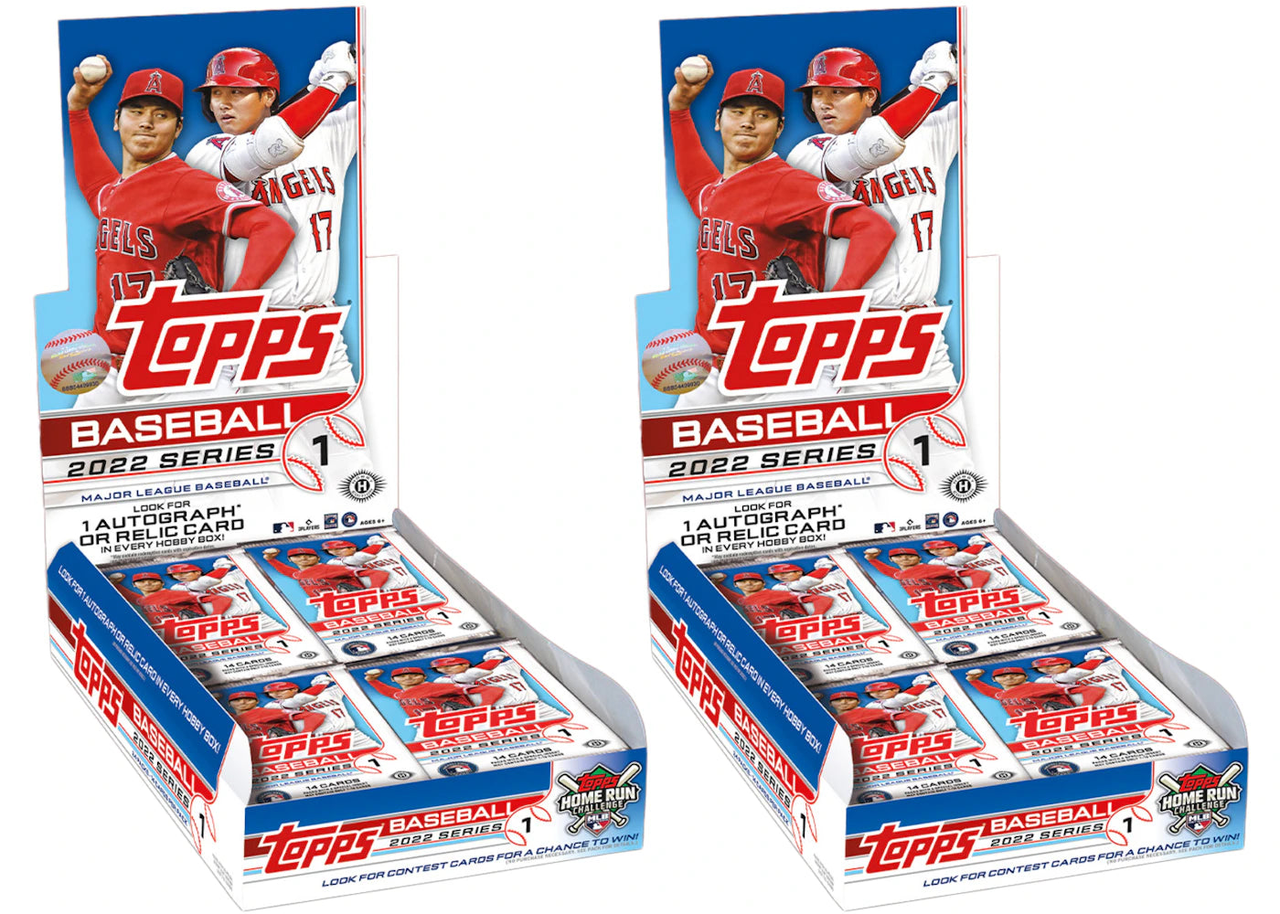 2022 Topps Series 1 Baseball Hobby Box 2x Lot