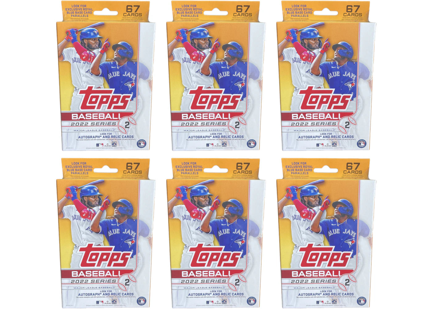 2022 Topps Series 2 Baseball Hanger Box 6x Lot