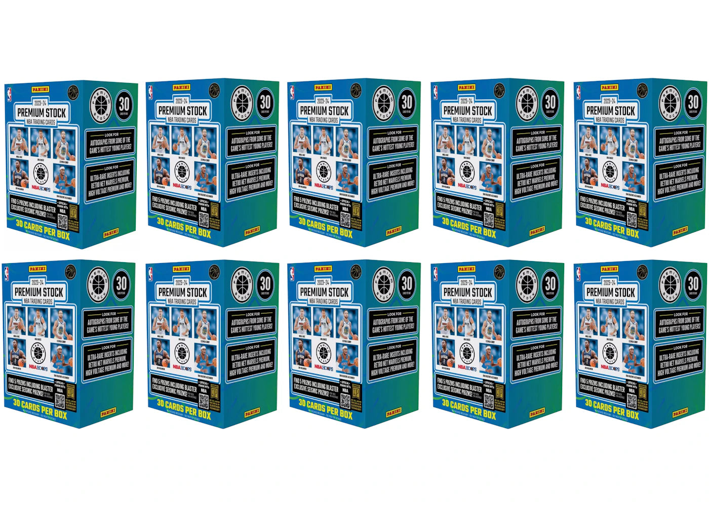 2023-24 Panini Premium Stock Basketball Blaster Box 10x Lot