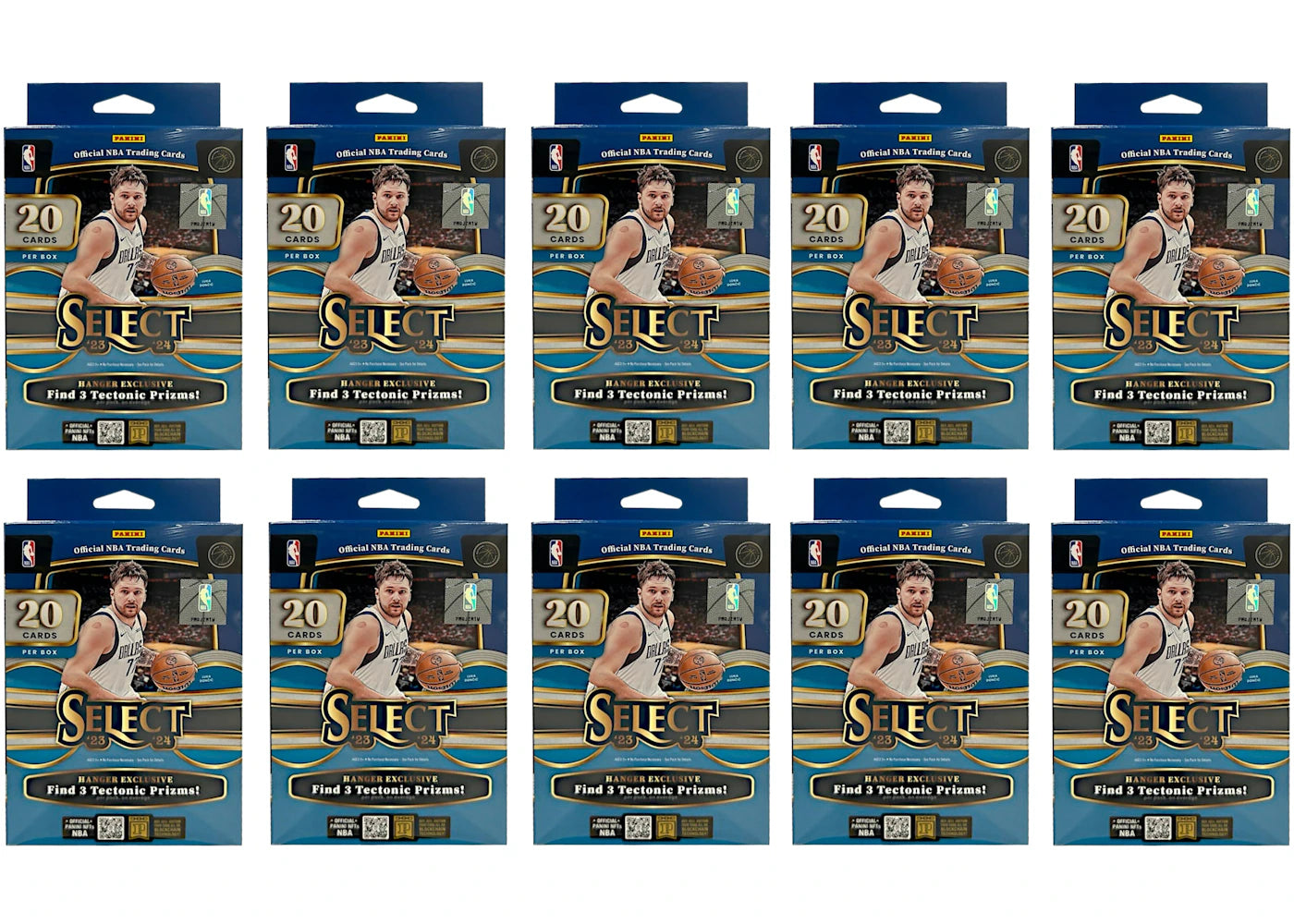 2023-24 Panini Select Basketball Hanger Box (Tectonic Prizms) 10x Lot