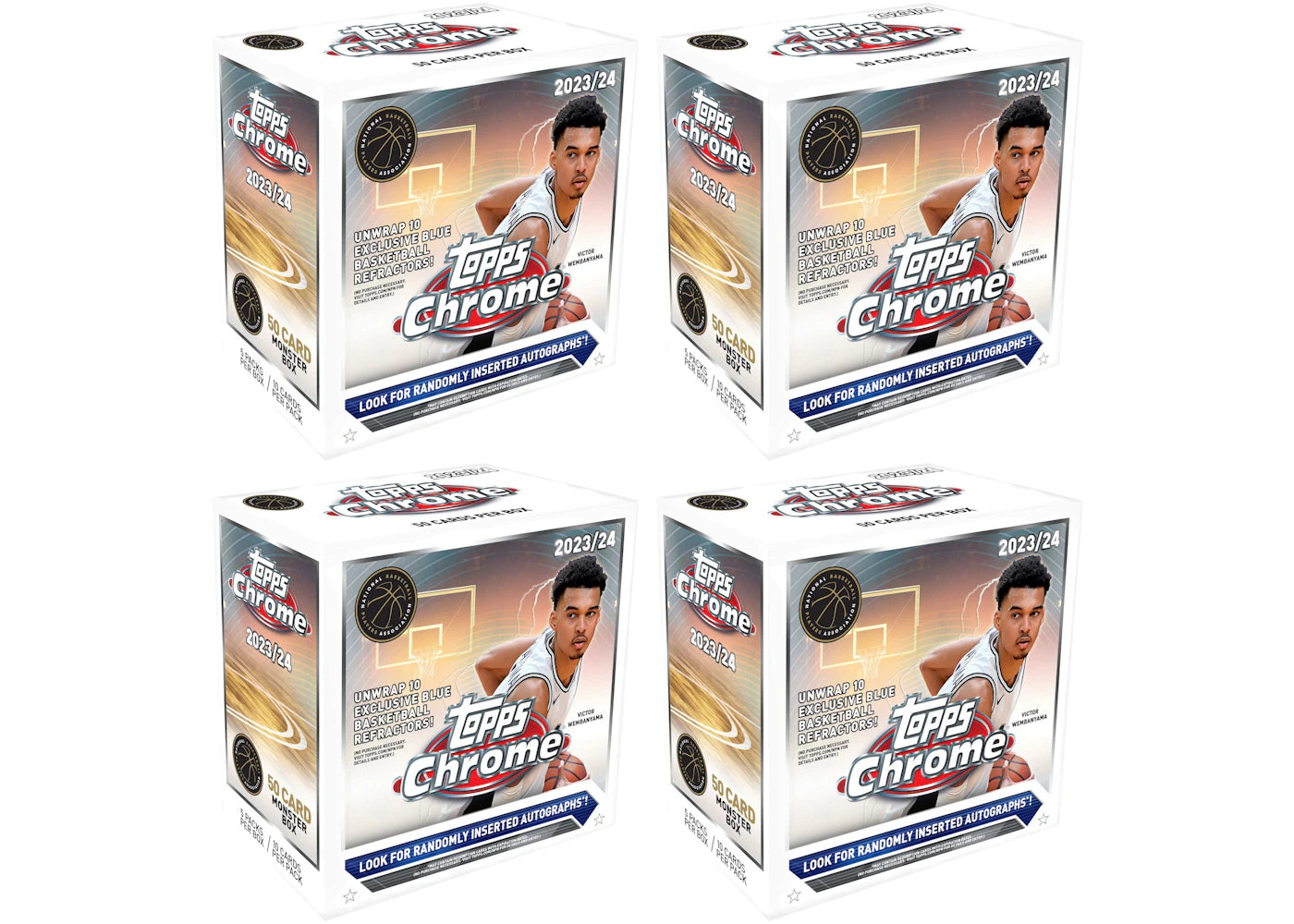 2023-24 Topps Chrome Basketball Monster Box (4x Lot)