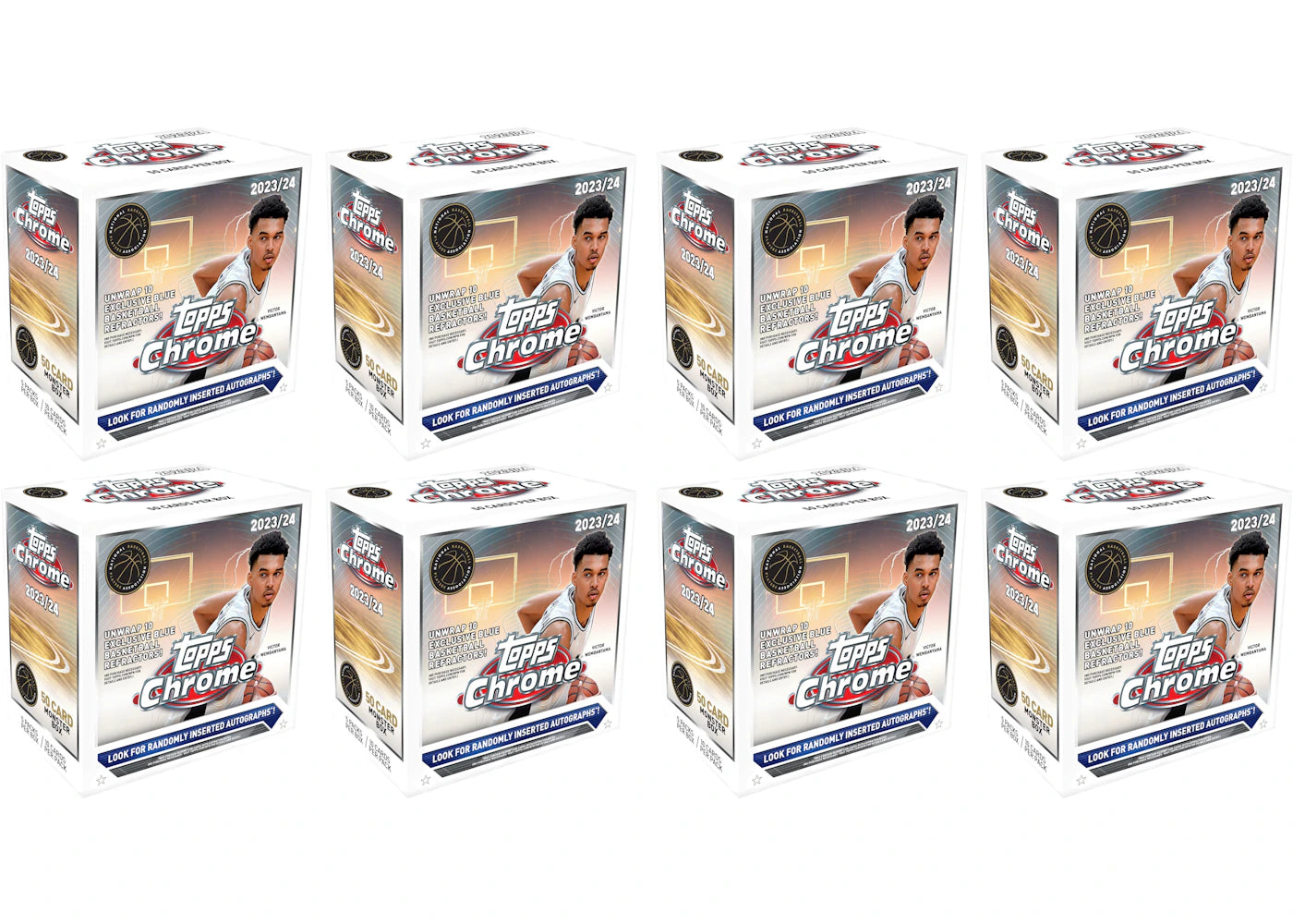 2023-24 Topps Chrome Basketball Monster Box (8x Lot)
