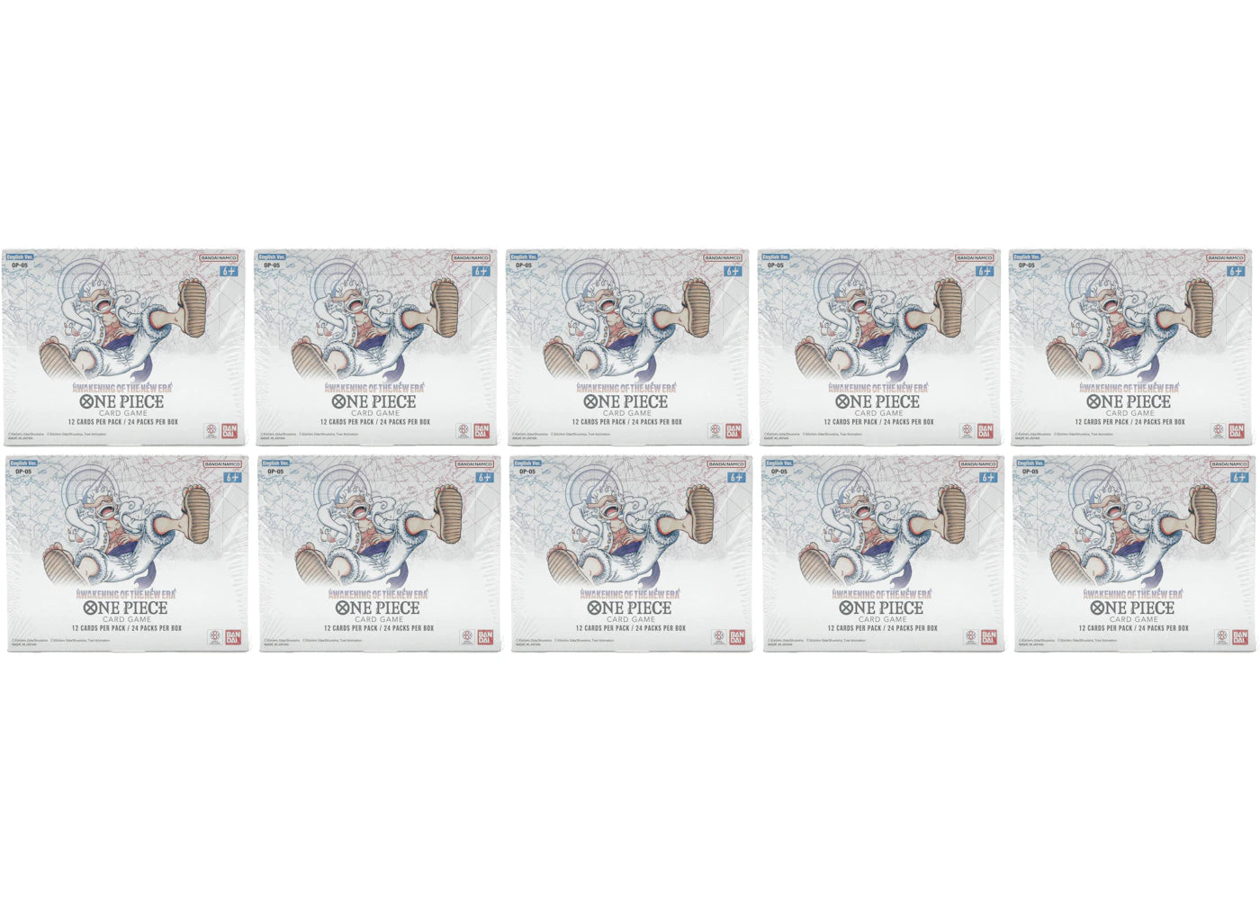 2023 Bandai One Piece Card Game Awakening of the New Era Booster Box (OP-05) English 10x Lot