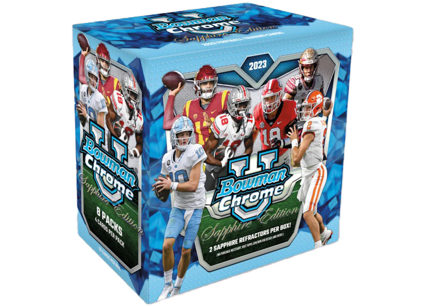 2023 Bowman University Chrome Sapphire Football Hobby Box