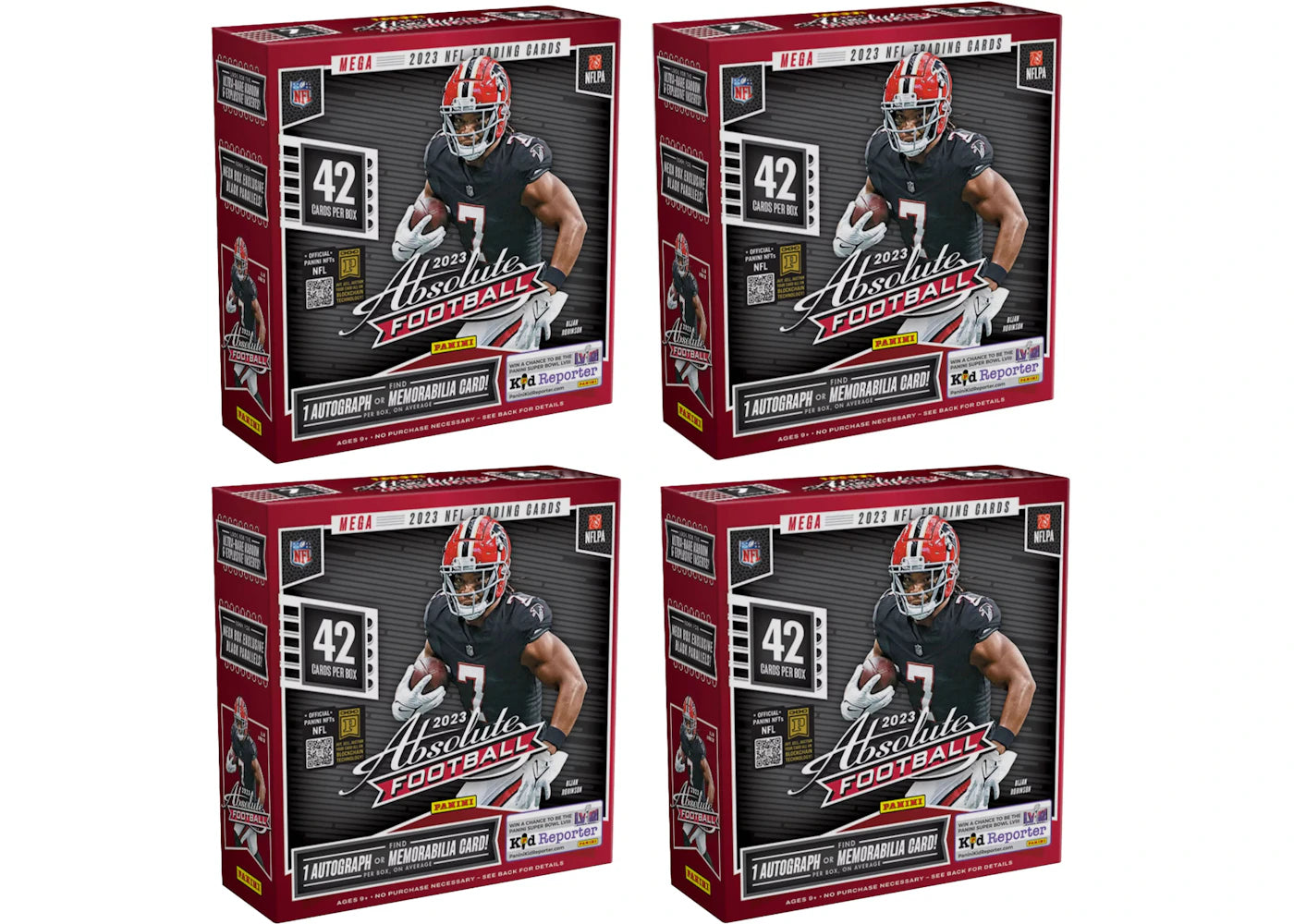 2023 Panini Absolute Football Mega Box (Black Parallels) 4x Lot