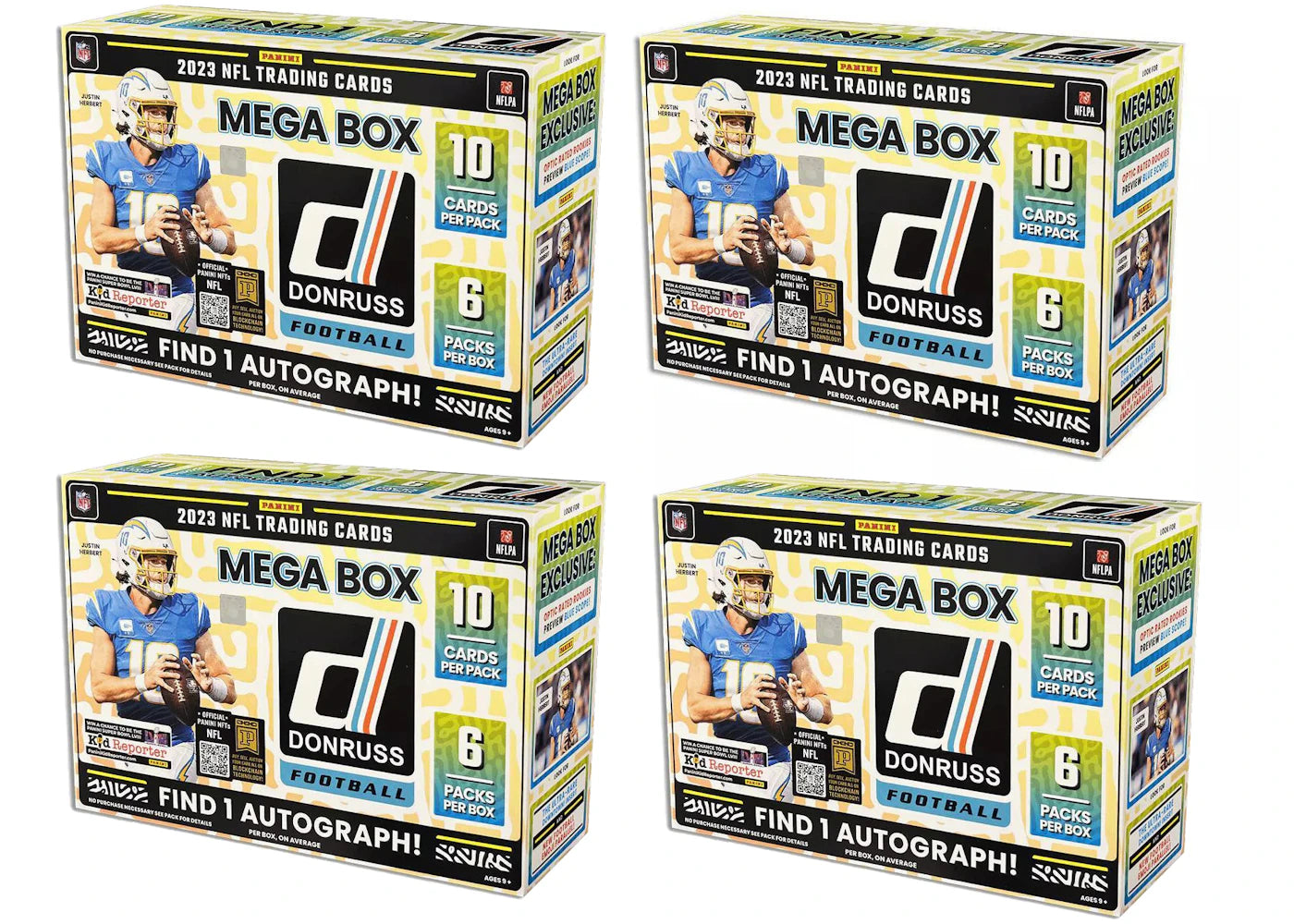 2023 Panini Donruss Football Mega Box (Blue Scope) 4x Lot