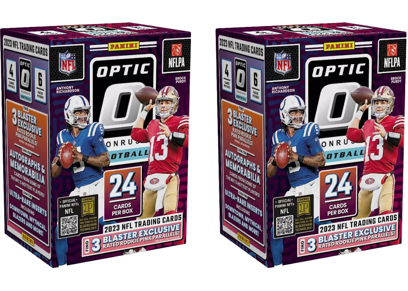 2023 Panini Donruss Optic Football Blaster Box (Pink Parallels) 2x Lot