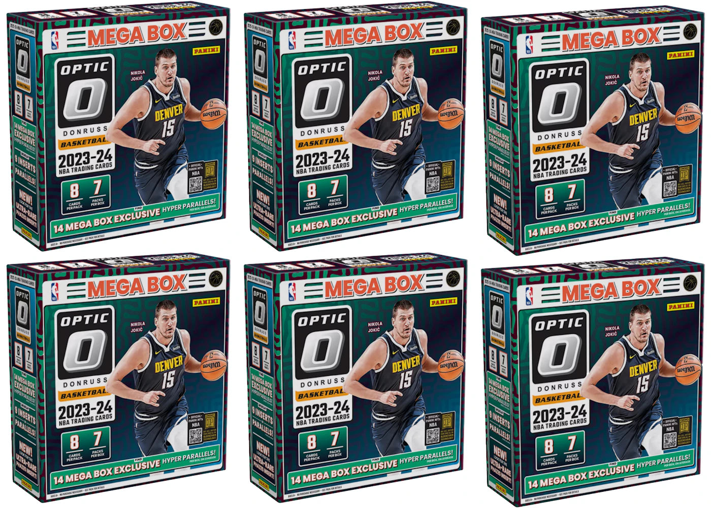 2023 Panini Donruss Optic Basketball Mega Box (Hyper Parallels) 6x Lot
