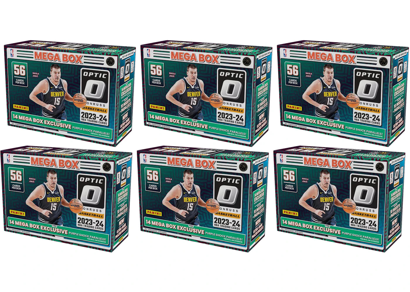2023 Panini Donruss Optic Basketball Mega Box (Purple Shock Parallels) 6x Lot