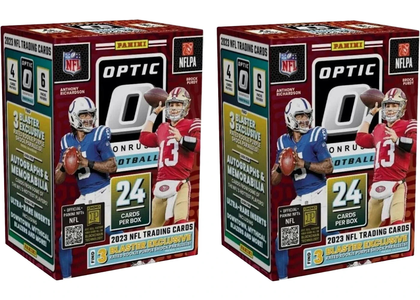 2023 Panini Donruss Optic Football Blaster Box (Purple Shock Parallels) 2x Lot