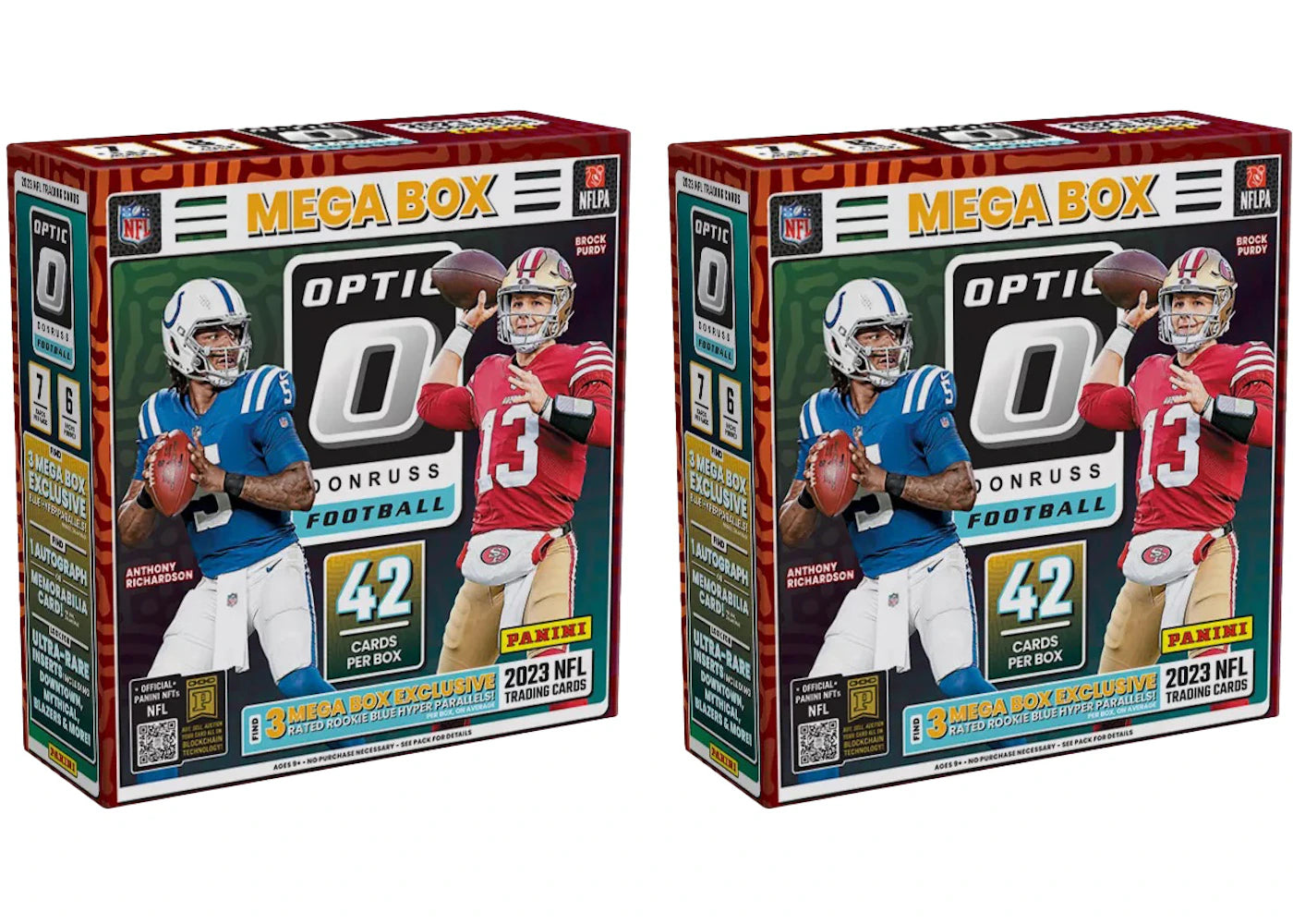 2023 Panini Donruss Optic Football Mega Box (Blue Hyper Parallels) 2x Lot