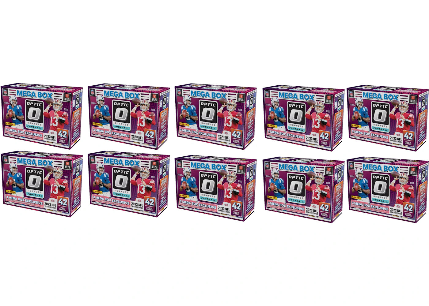 2023 Panini Donruss Optic Football Mega Box (Green Hyper Parallels) 10x Lot