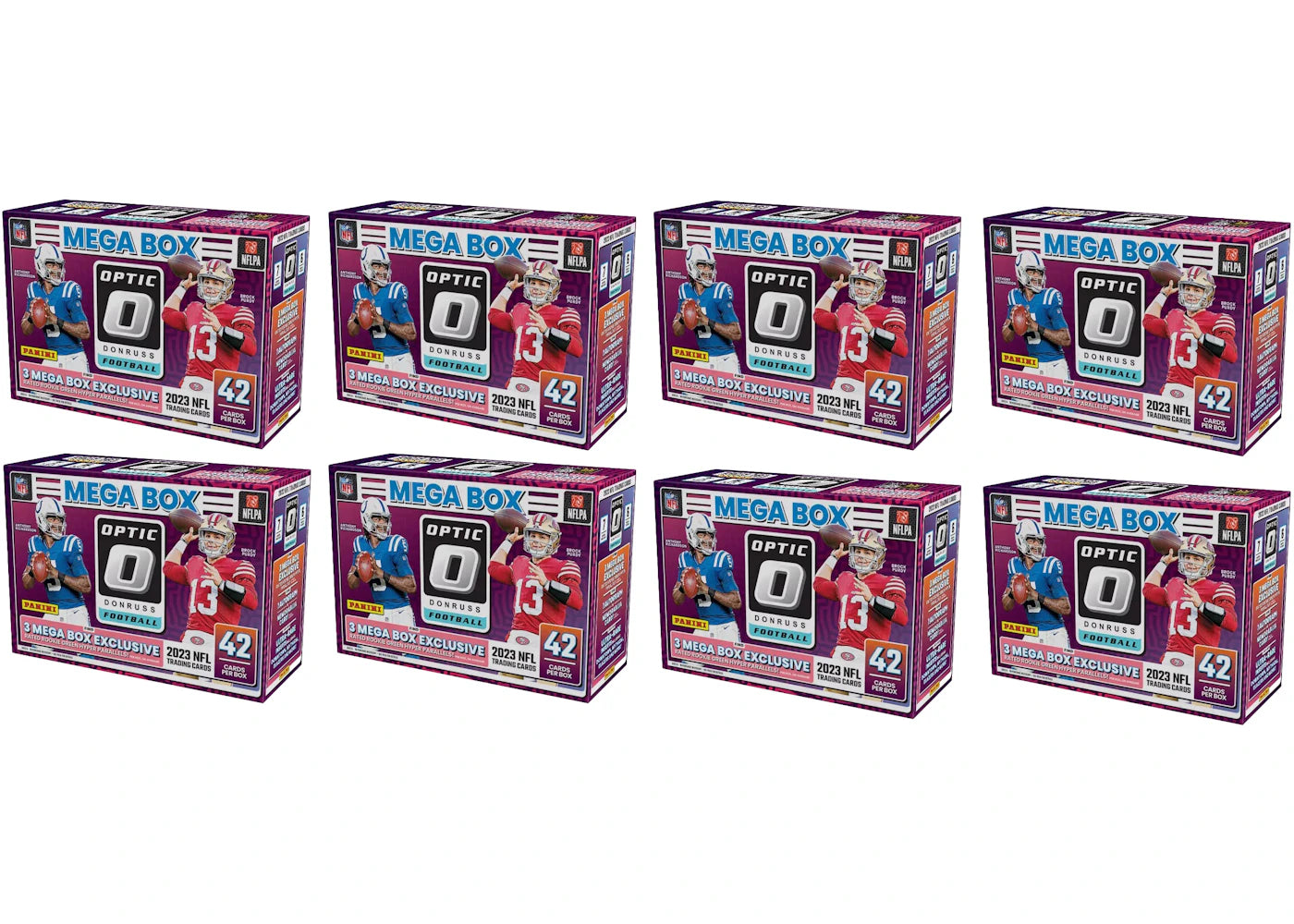 2023 Panini Donruss Optic Football Mega Box (Green Hyper Parallels) 8x Lot