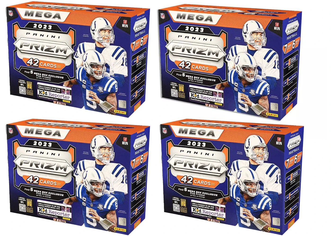 2023 Panini Prizm Football Mega Box (Pink Prizms) 4x Lot