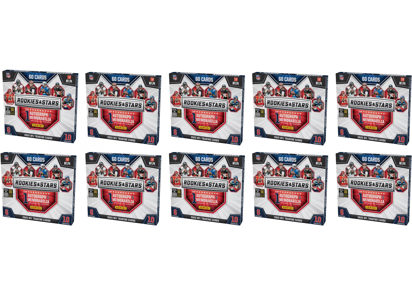 2023 Panini Rookies and Stars Football Mega Box 10x Lot