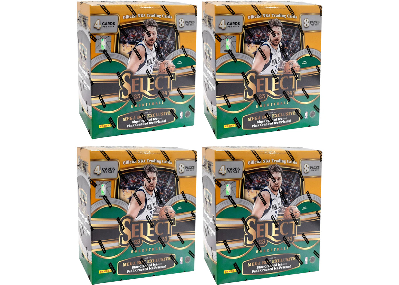 2023 Panini Select Basketball Mega Box (Blue/Pink Cracked Ice Prizms) 4x