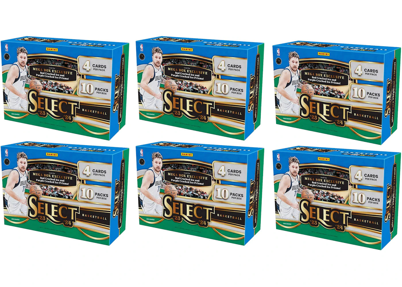 2023 Panini Select Basketball Mega Box (Red/Purple Cracked Ice Prizms) 6x