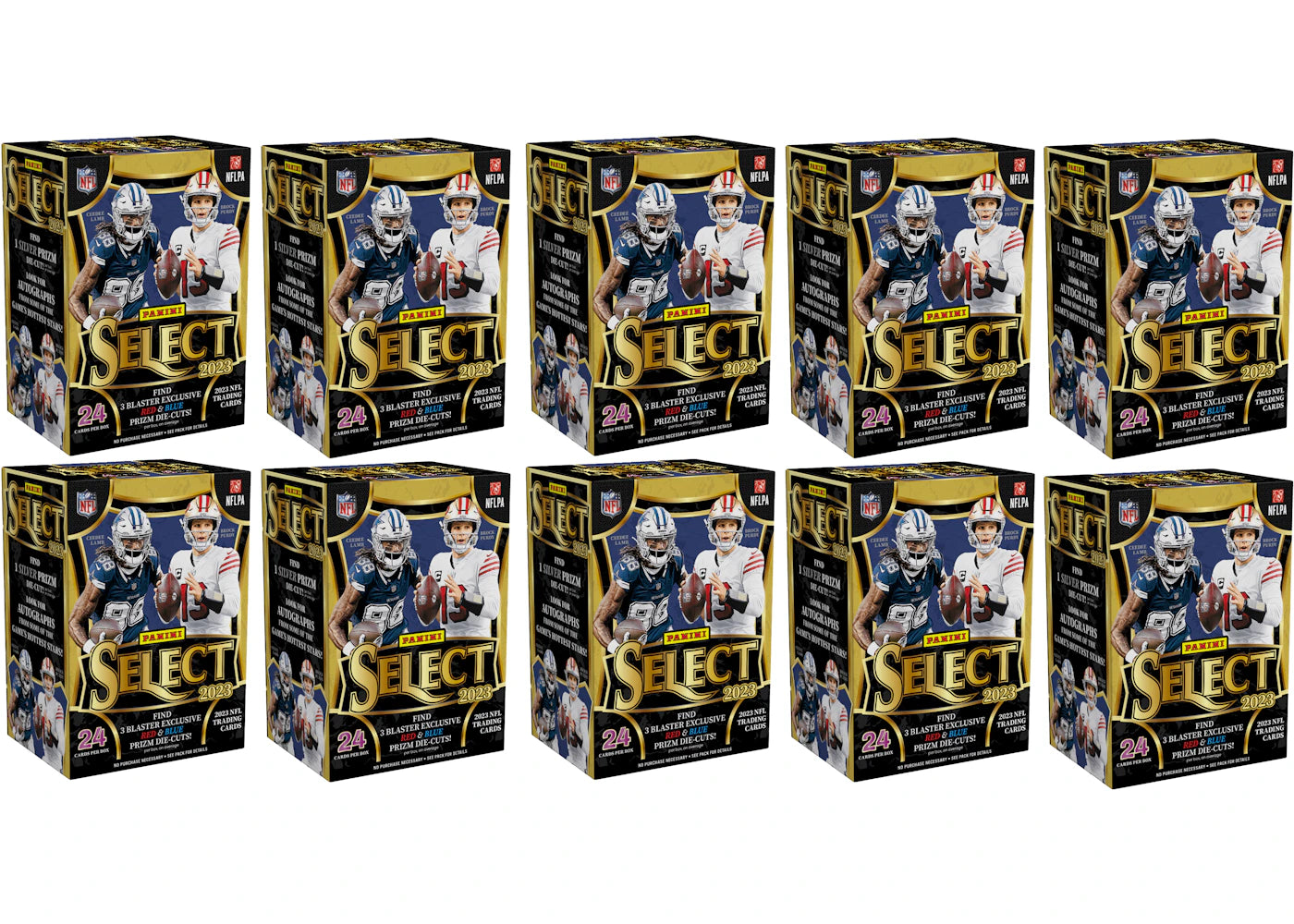 2023 Panini Select Football Blaster Box (Red and Blue Die-Cuts) 10x Lot