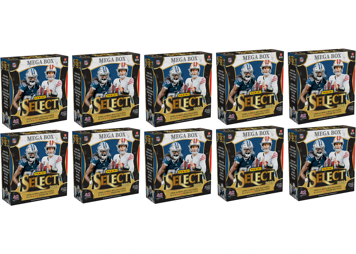 2023 Panini Select Football Mega Box (Black and Red Die-Cuts) 10x Lot