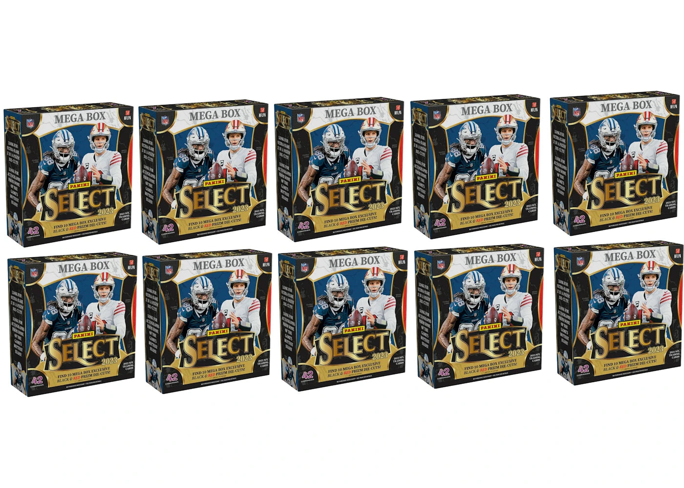 2023 Panini Select Football Mega Box (Black and Red Die-Cuts) 12x Lot