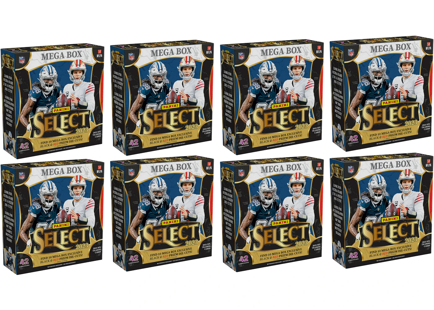 2023 Panini Select Football Mega Box (Black and Red Die-Cuts) 8x Lot