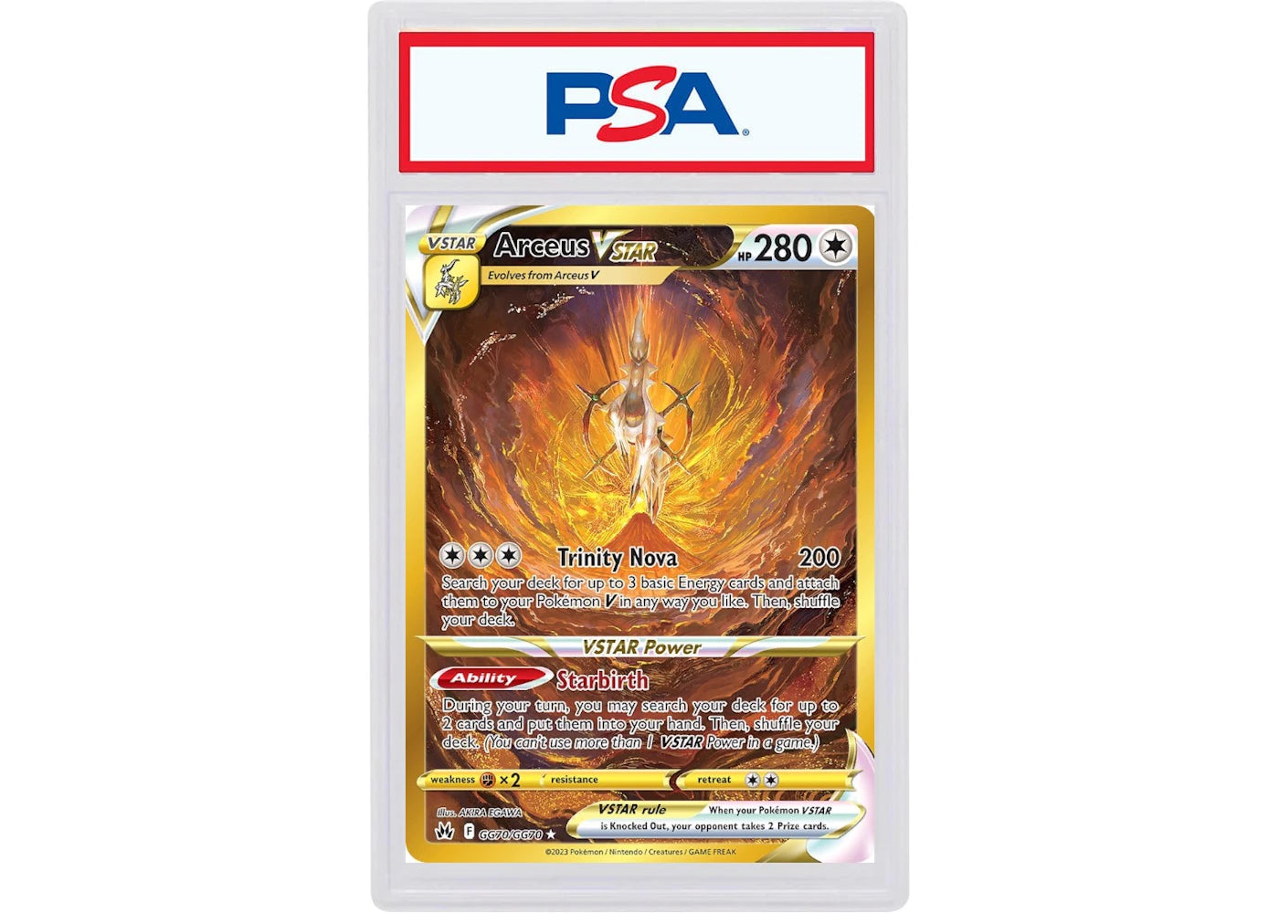 2023 Pokemon Sword And Shield Crown Zenith GG70 Full Art/Arceus VStar Secret (PSA or BGS Graded)