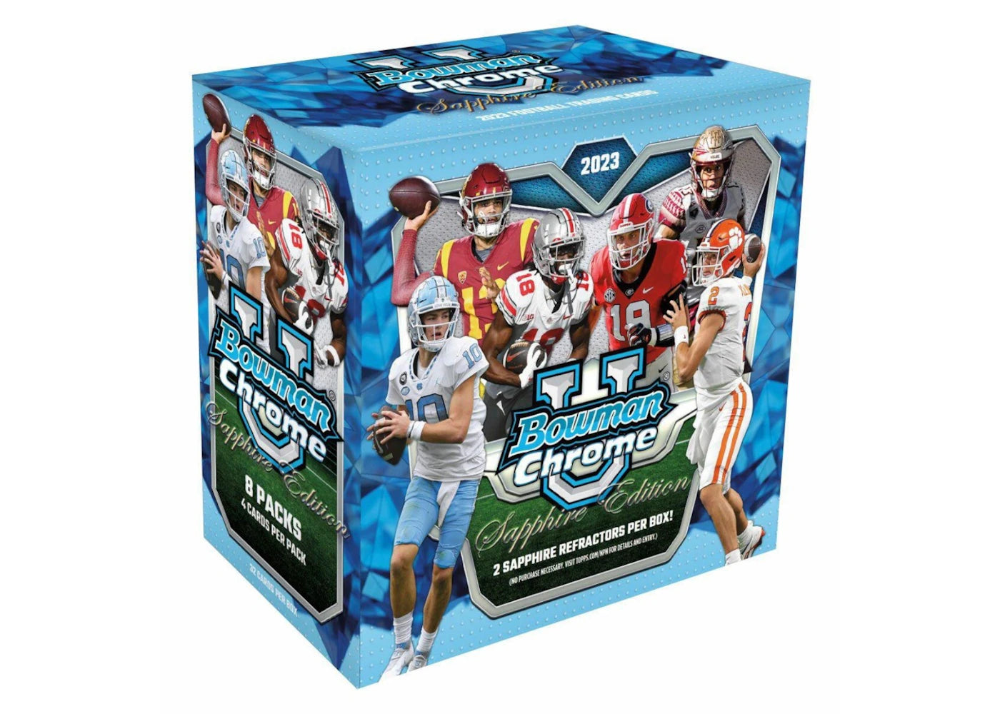 2023 Topps Bowman University Chrome Football Sapphire Edition Box