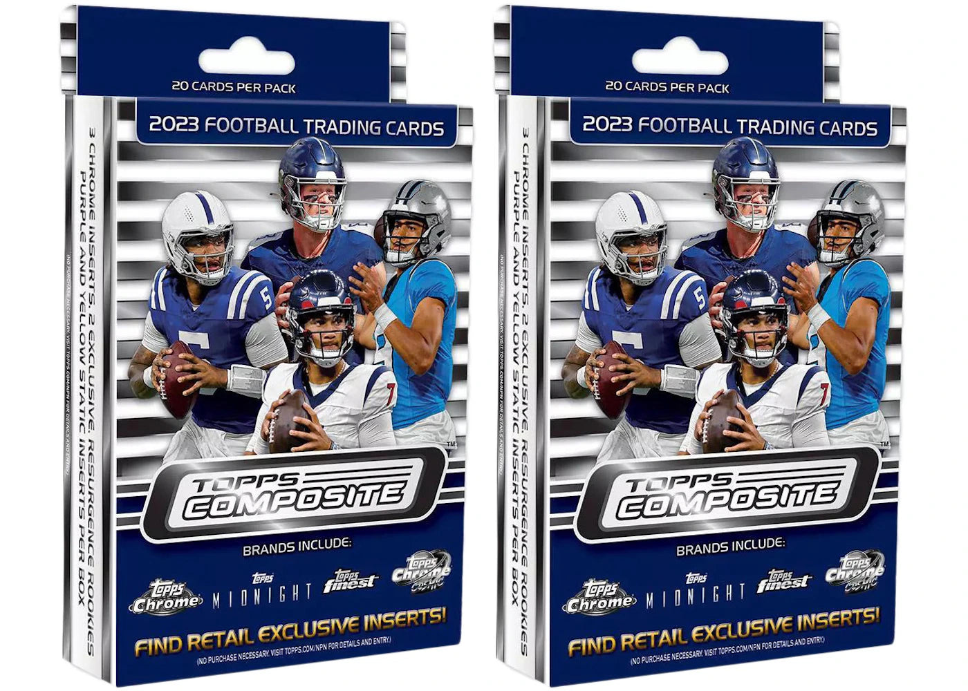 2023 Topps Chrome Composite Football Hanger Box 2x Lot