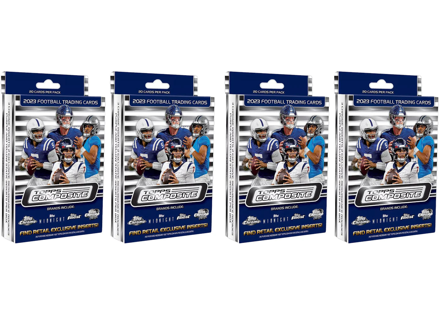 2023 Topps Chrome Composite Football Hanger Box 4x Lot