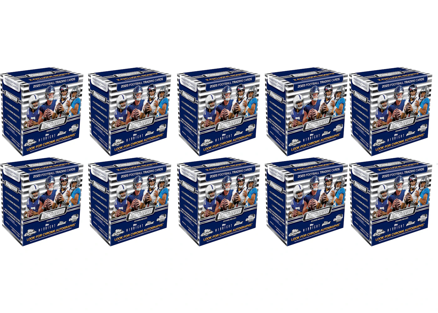 2023 Topps Chrome Composite Football Mega Box (10x Lot)