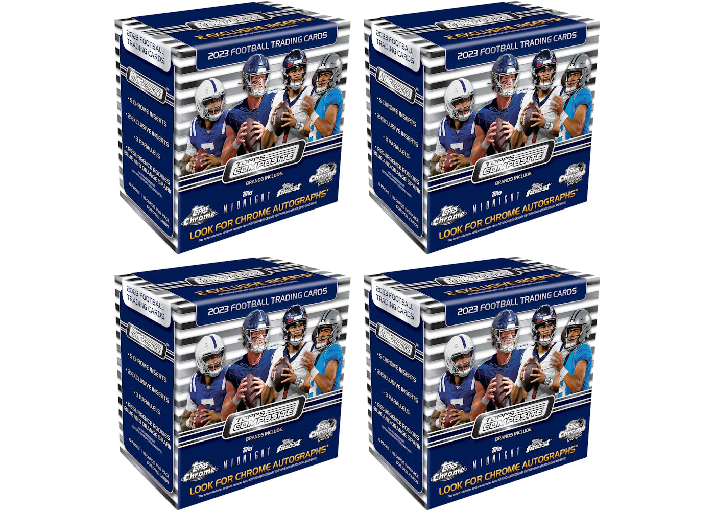 2023 Topps Chrome Composite Football Mega Box (4x Lot)