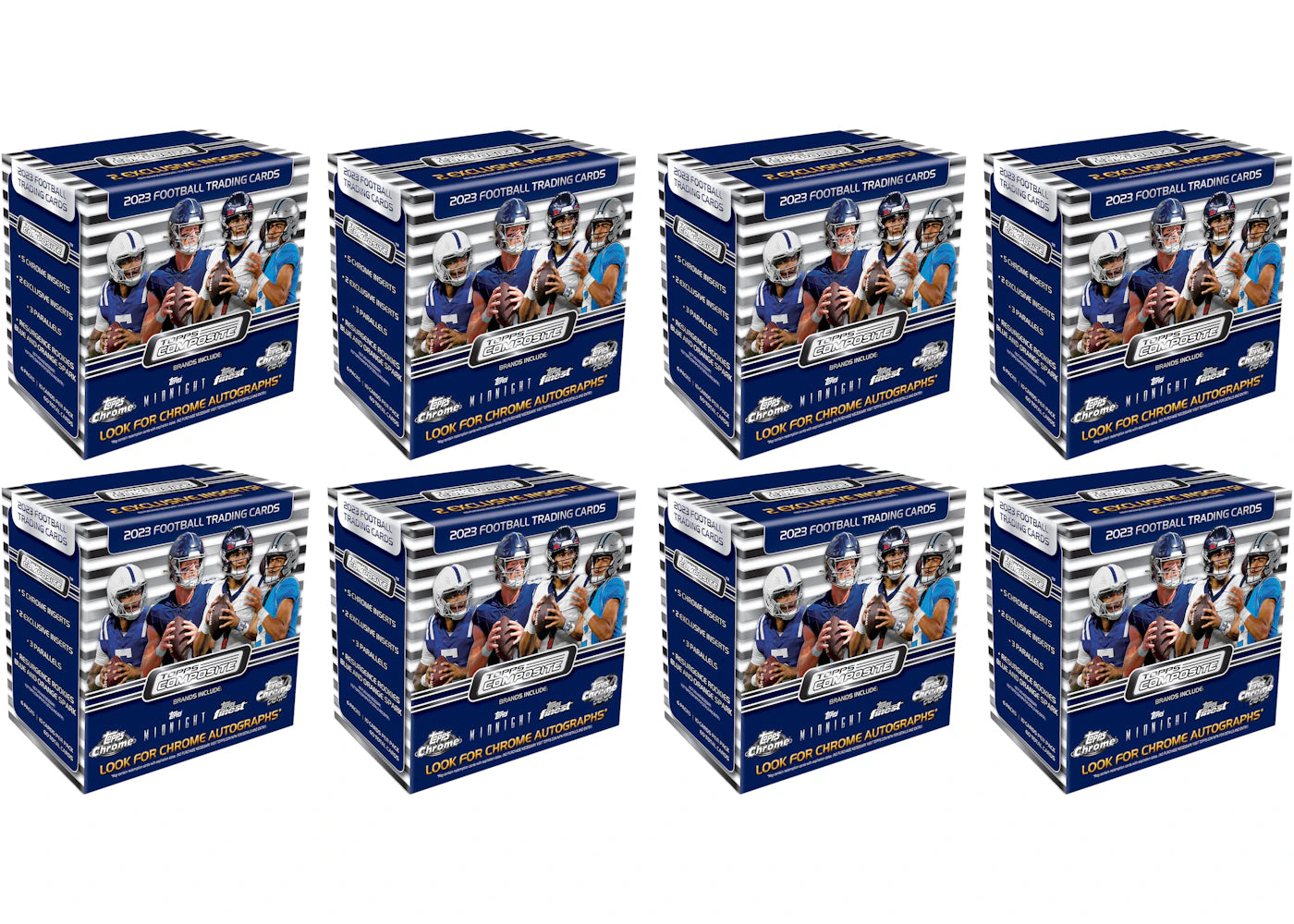 2023 Topps Chrome Composite Football Mega Box (8x Lot)