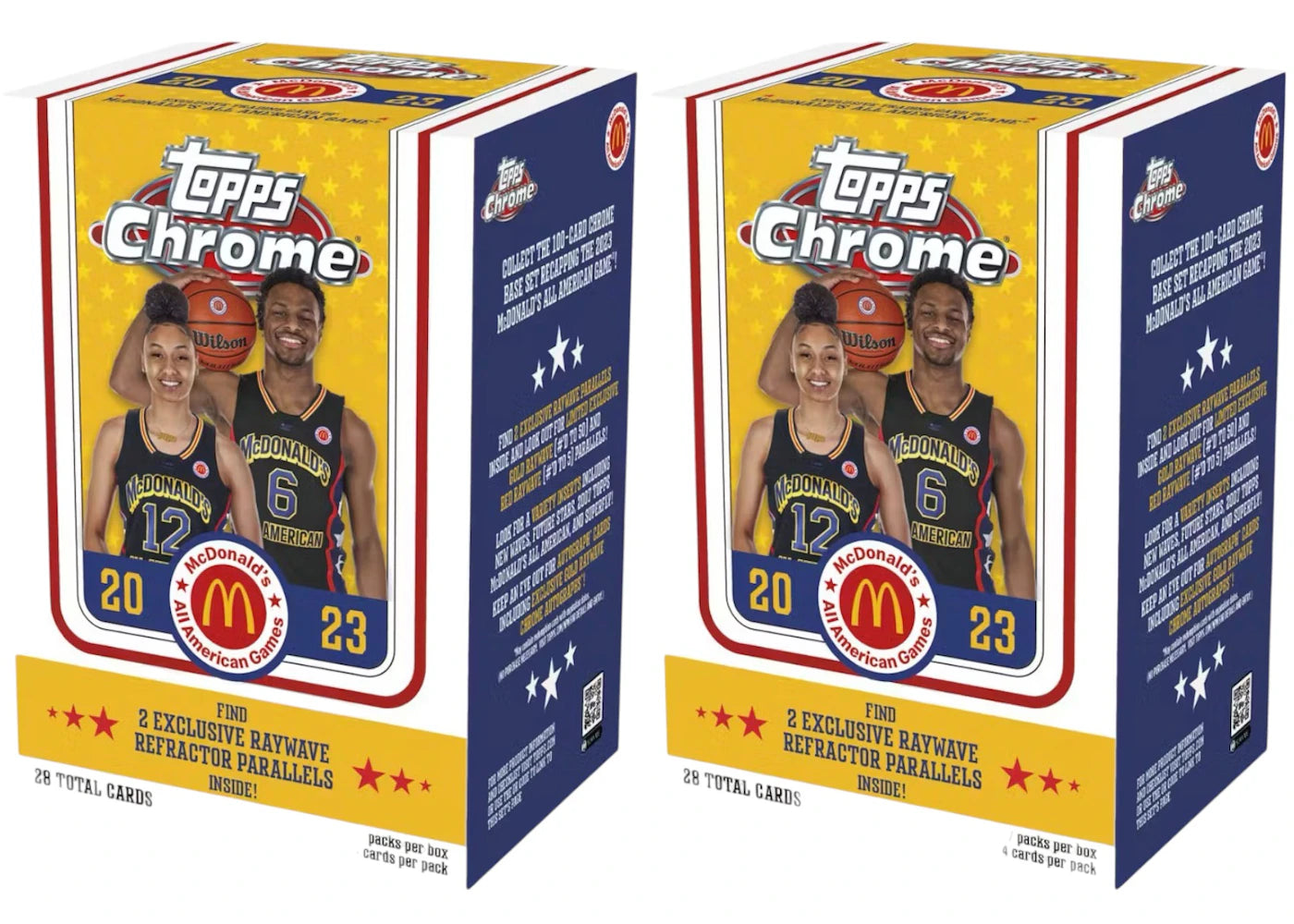2023 Topps Chrome McDonald's All-American Basketball Value Box 2x Lot