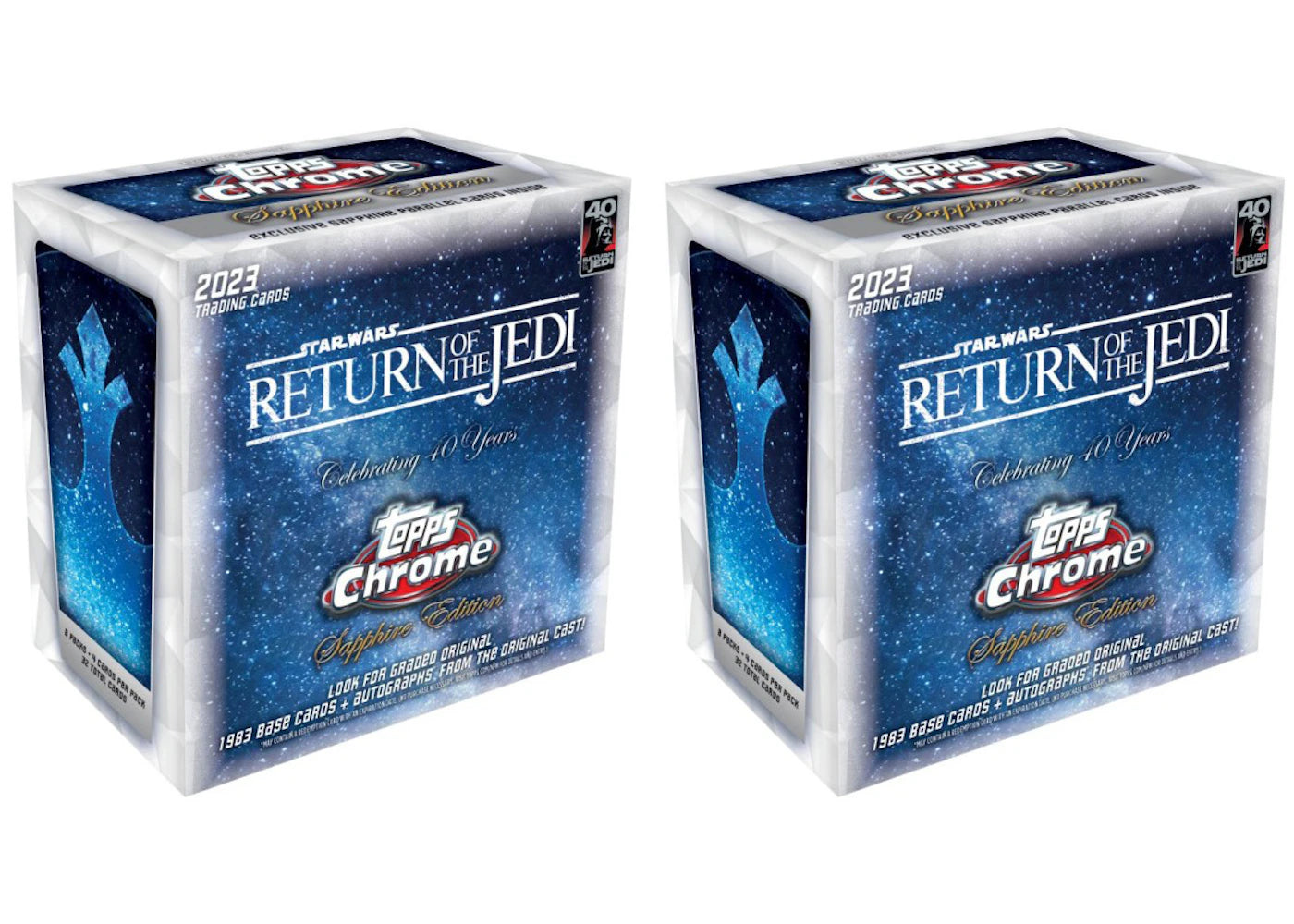 2023 Topps Chrome Star Wars Return of the Jedi 40th Anniversary Sapphire Edition Box 2x Lot