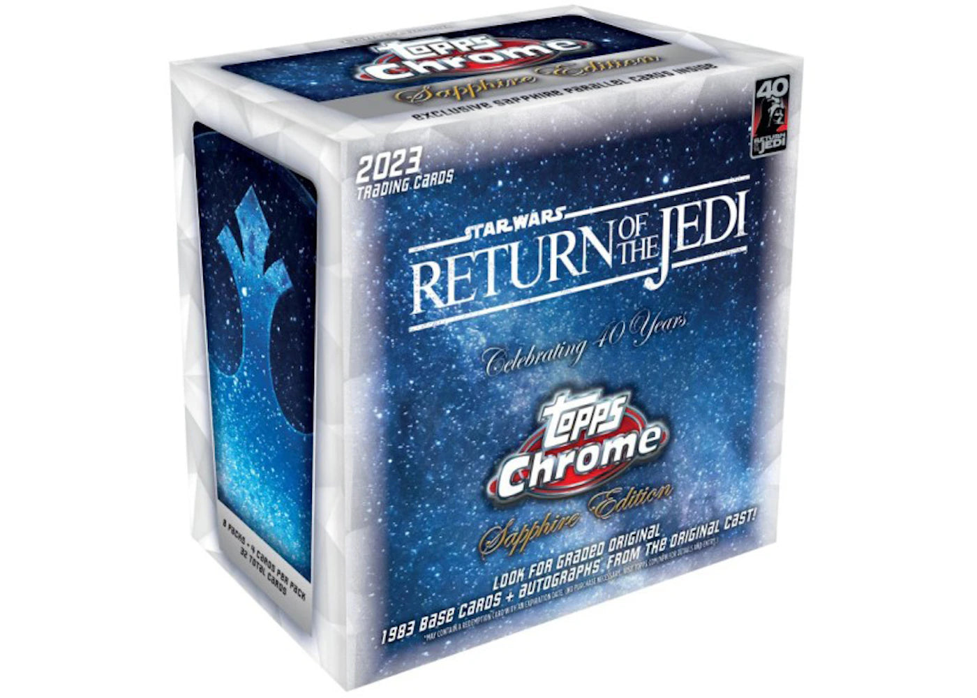 2023 Topps Chrome Star Wars Return of the Jedi 40th Anniversary Sapphire Edition Box