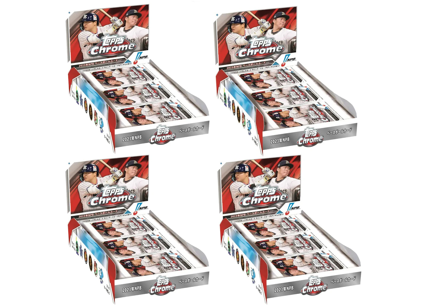 2023 Topps NPB Chrome Baseball Hobby Box 4x Lot