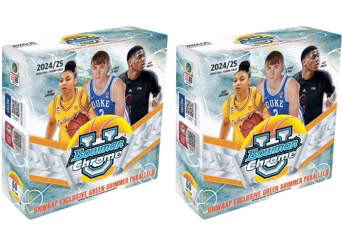 2024-25 Bowman Chrome University Basketball Mega Box 2x Lot