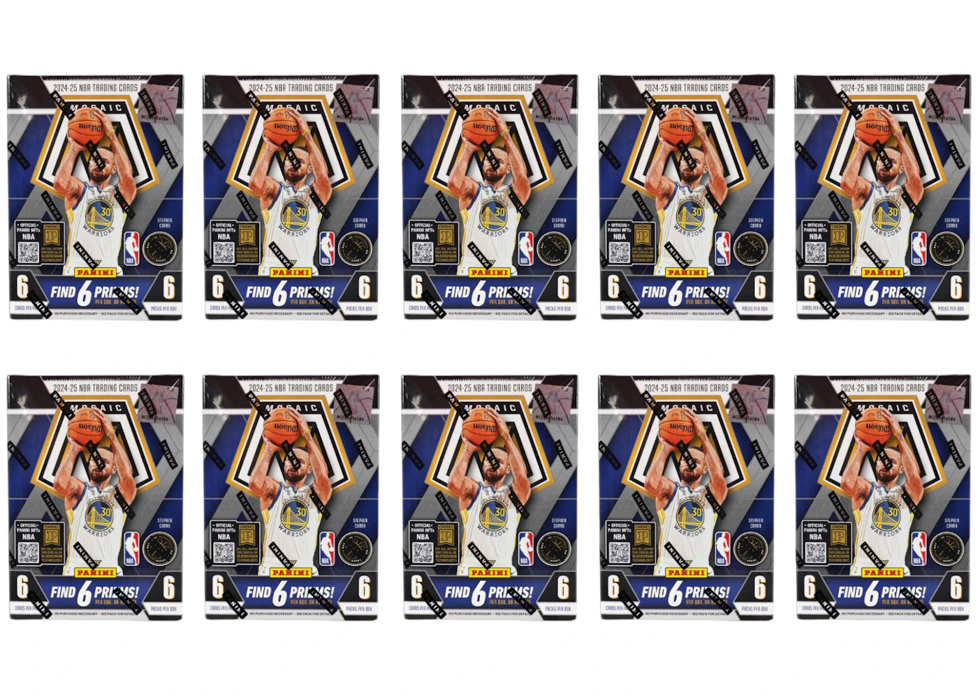 2024/25 Panini Mosaic Basketball 6-Pack Blaster Box 10x Lot