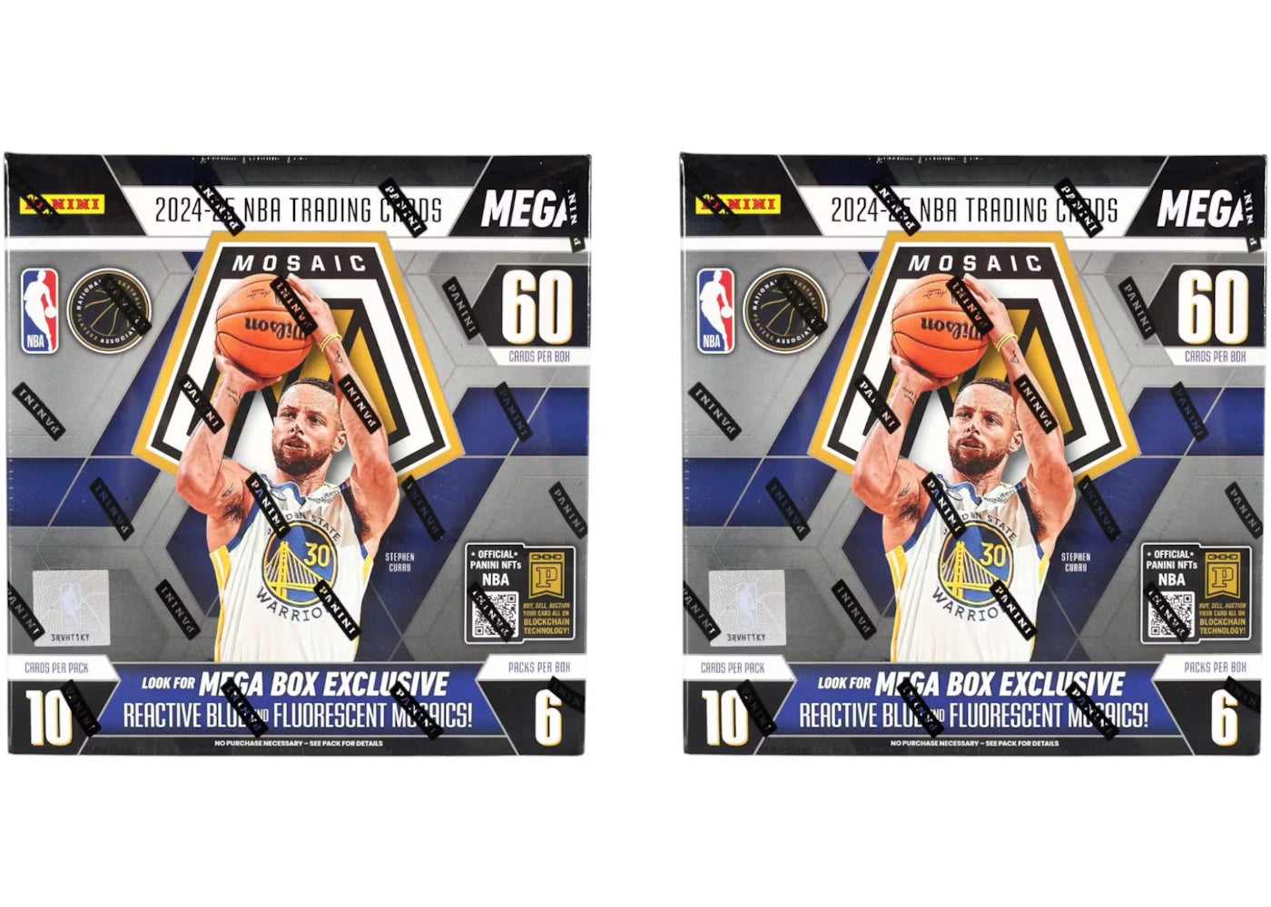 2024/25 Panini Mosaic Basketball Mega Box (Reactive Blue!) 2x Lot