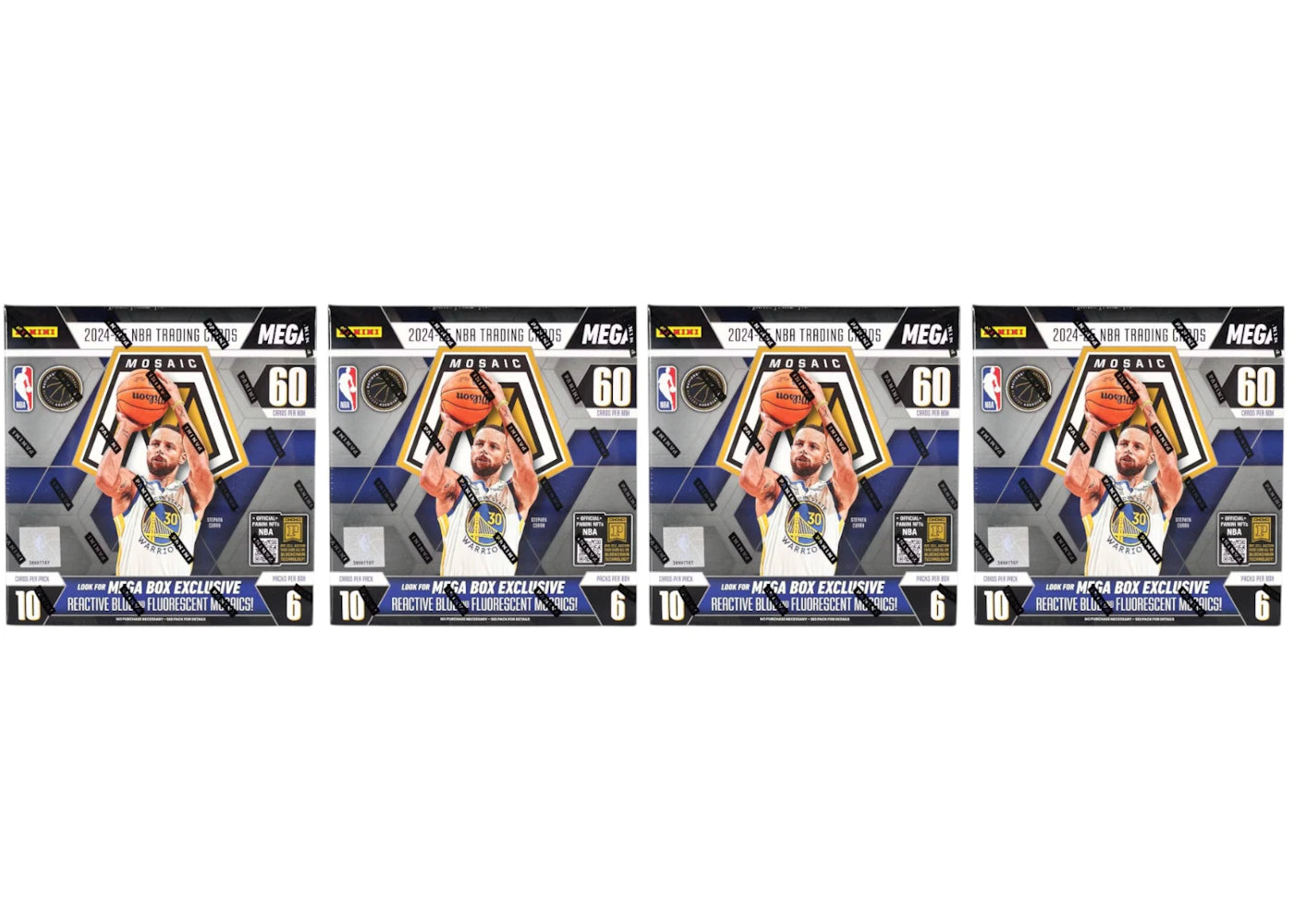 2024/25 Panini Mosaic Basketball Mega Box (Reactive Blue!) 4x Lot