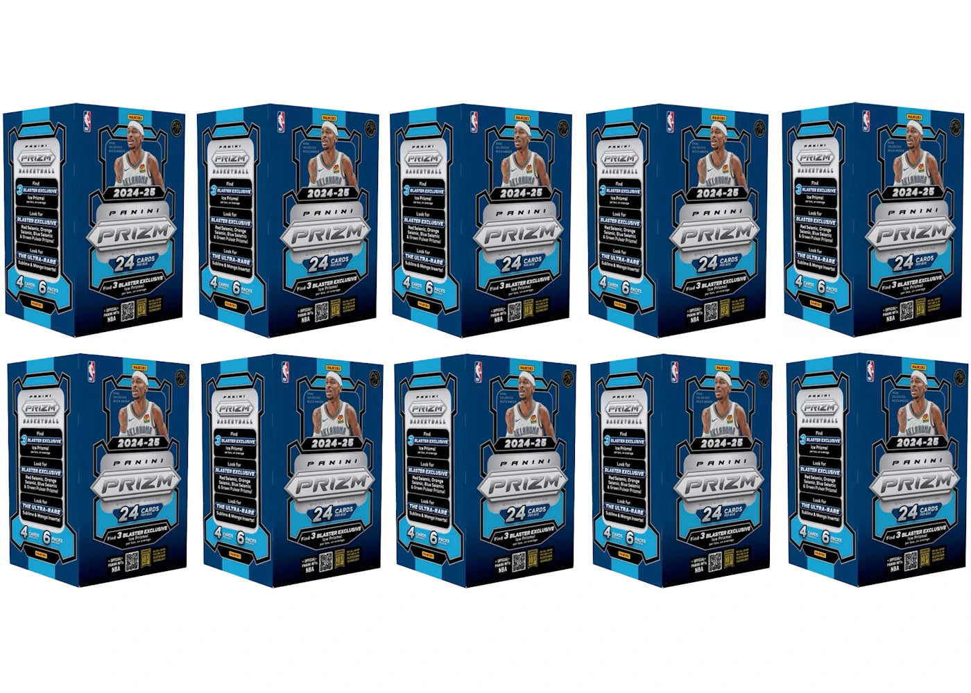 2024-25 Panini Prizm Basketball NBA Blaster Box 10x Lot